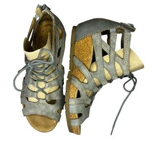 Earth Origins blue Kendra Kamilla gladiator sandals size 6.5